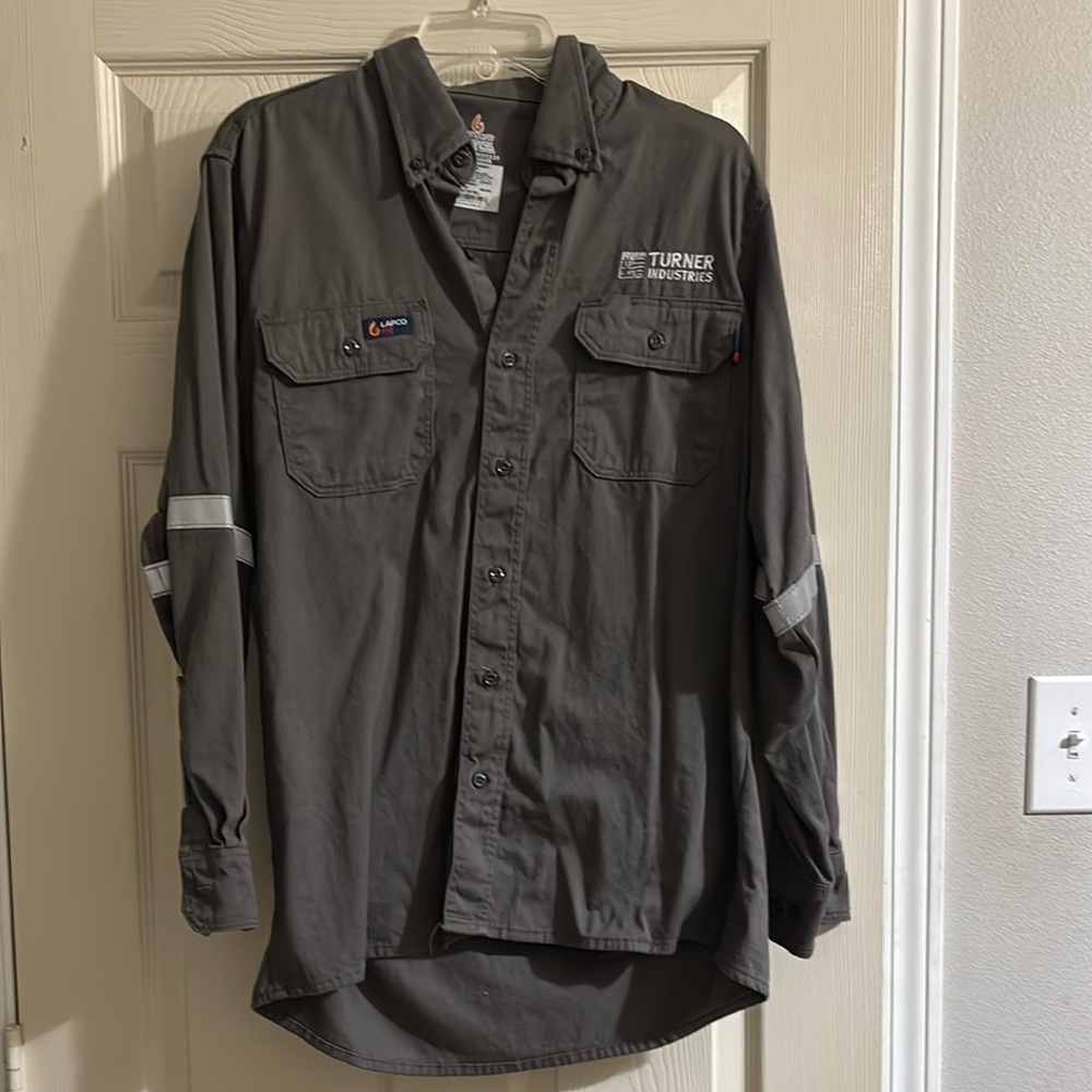 Gray Long Sleeve Work Shirt